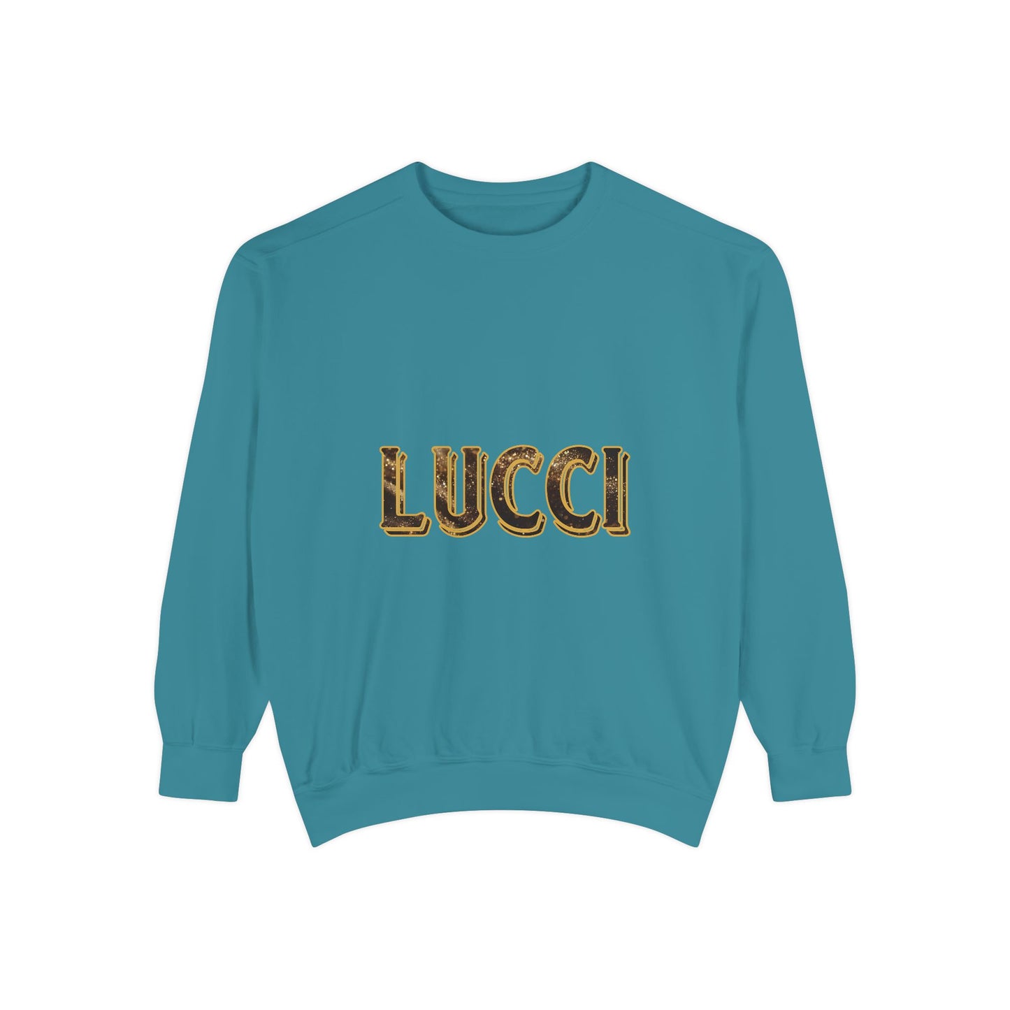 Stylish LUCCI Sweatshirt, Trendy Unisex Crewneck, Cozy Fashion Statement, Gift for Her/Him, Perfect for Casual Days, Street Style