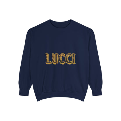 Stylish LUCCI Sweatshirt, Trendy Unisex Crewneck, Cozy Fashion Statement, Gift for Her/Him, Perfect for Casual Days, Street Style