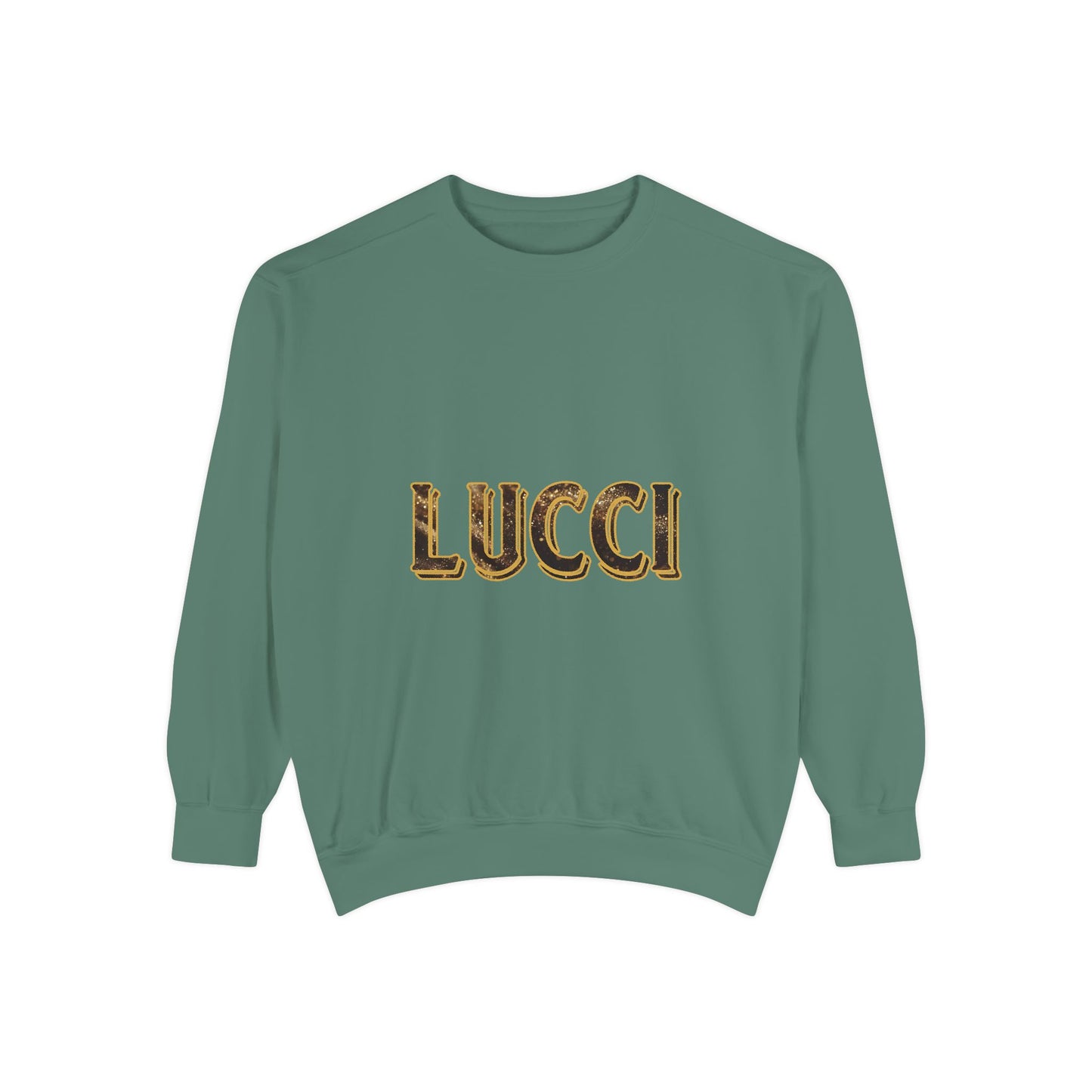 Stylish LUCCI Sweatshirt, Trendy Unisex Crewneck, Cozy Fashion Statement, Gift for Her/Him, Perfect for Casual Days, Street Style
