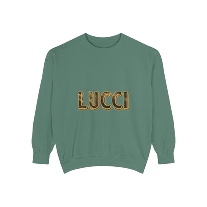 Stylish LUCCI Sweatshirt, Trendy Unisex Crewneck, Cozy Fashion Statement, Gift for Her/Him, Perfect for Casual Days, Street Style