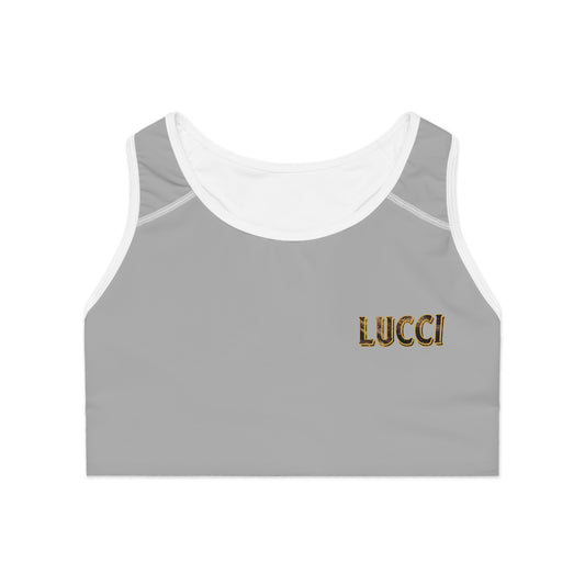 Trendy Sports Bra with LUCCI Design | Comfortable Activewear for Gym, Yoga, Fitness, Sportswear, Gifts