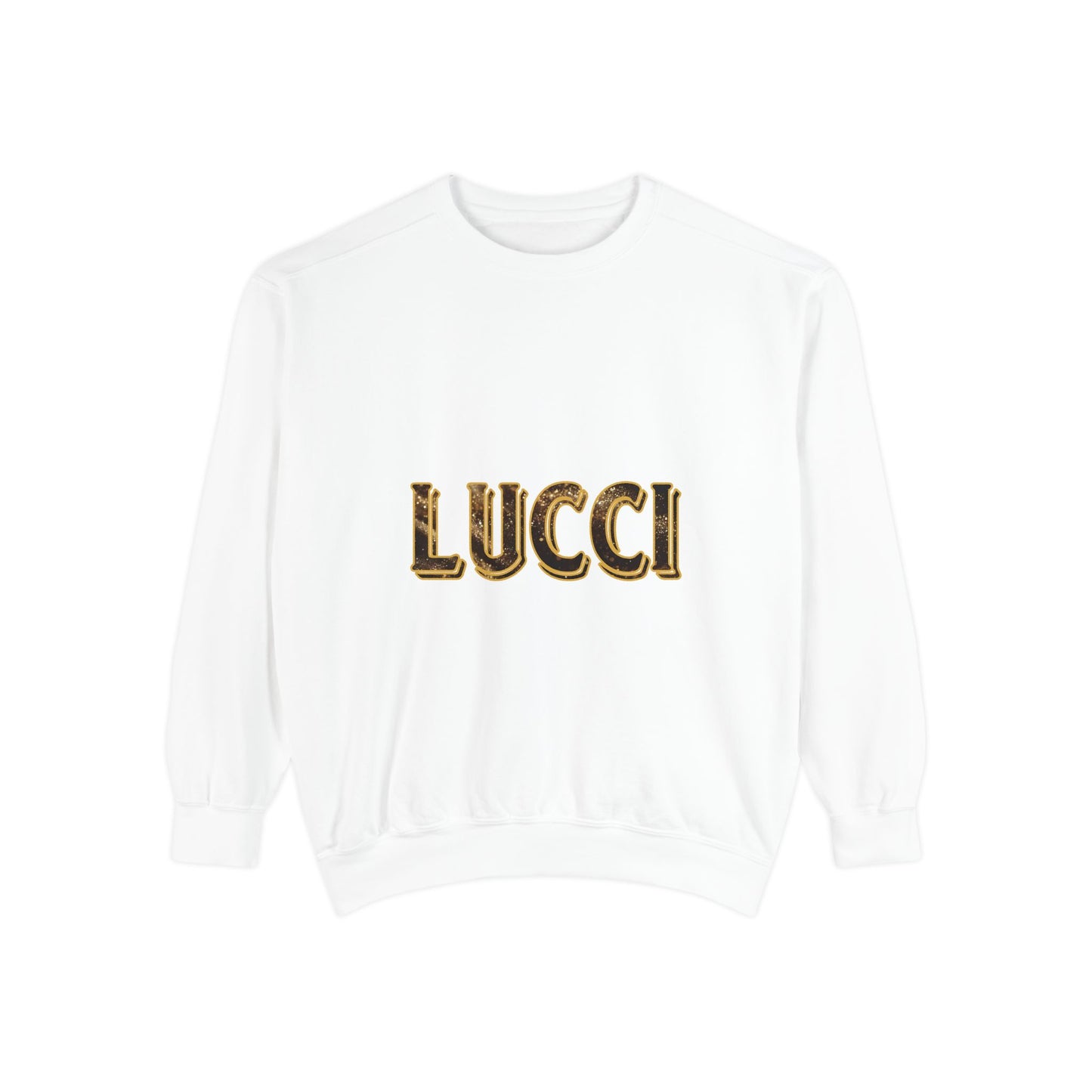 Stylish LUCCI Sweatshirt, Trendy Unisex Crewneck, Cozy Fashion Statement, Gift for Her/Him, Perfect for Casual Days, Street Style