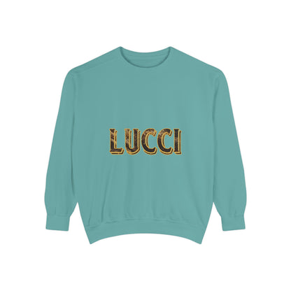 Stylish LUCCI Sweatshirt, Trendy Unisex Crewneck, Cozy Fashion Statement, Gift for Her/Him, Perfect for Casual Days, Street Style
