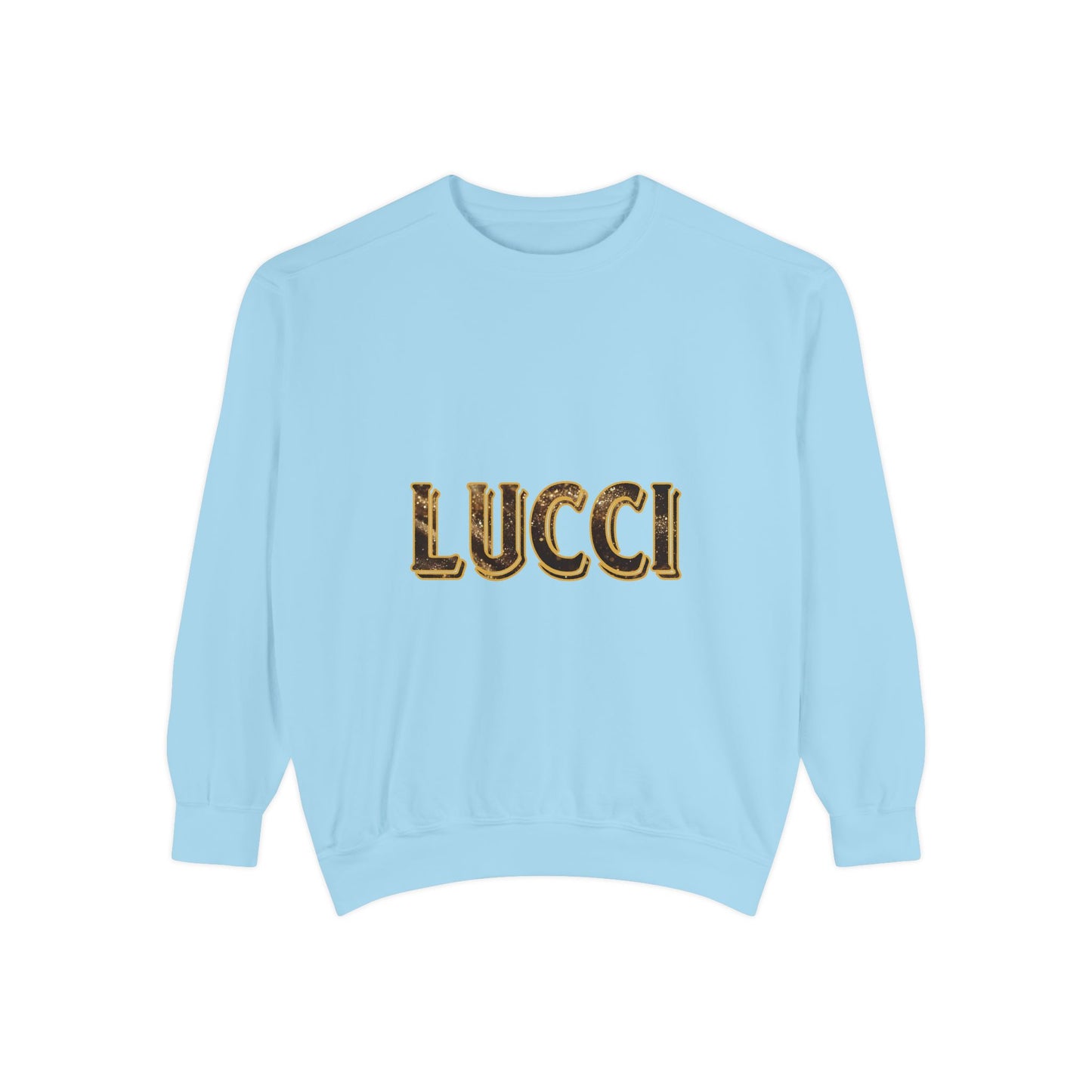 Stylish LUCCI Sweatshirt, Trendy Unisex Crewneck, Cozy Fashion Statement, Gift for Her/Him, Perfect for Casual Days, Street Style