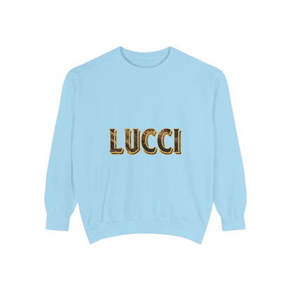Stylish LUCCI Sweatshirt, Trendy Unisex Crewneck, Cozy Fashion Statement, Gift for Her/Him, Perfect for Casual Days, Street Style