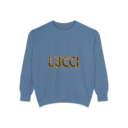 Stylish LUCCI Sweatshirt, Trendy Unisex Crewneck, Cozy Fashion Statement, Gift for Her/Him, Perfect for Casual Days, Street Style